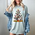 Boston Terrier Dog Christmas Tree Santa Hat Xmas Pajama Men Women Kids Women's Comfort Colors T-Shirt Bay