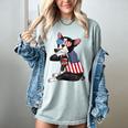 Boston Terrier Dog Merica 4th Of July Usa American Flag Men Women's Comfort Colors T-Shirt Bay
