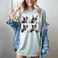 Boston Terrier Dogs With Sunglasses Photo Pets Meme Women's Comfort Colors T-Shirt Bay