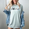 Boston Terrier Heartbeat Heart Line Women's Comfort Colors T-Shirt Bay