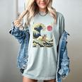 Boston Terrier Japanese Kanagawa Wave Surf Dog Women's Comfort Colors T-Shirt Bay