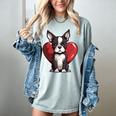 Boston Terrier Mom Dad Bostie Dog Lover Valentines Day Women's Comfort Colors T-Shirt Bay