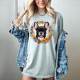 Boston Terrier Mom Floral Bostie Dog Lover Flowers Cute Women's Comfort Colors T-Shirt Bay