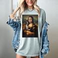 Boston Terrier Mona Lisa Painting Art Dog Mom Dad For Men Women Kids Women's Comfort Colors T-Shirt Bay