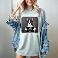 Boston Terrier Mug Shot Guilty Dog Women's Comfort Colors T-Shirt Bay