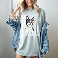 Boston Terrier Papa Cool Dog Lover USA American Flag Men Women Women's Comfort Colors T-Shirt Bay