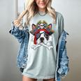 Boston Terrier Pirate T Shirt Jolly Roger Crossbones Skull Women's Comfort Colors T-Shirt Bay