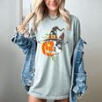 Boston Terrier Pumpkin Jack O Lantern Halloween Women's Comfort Colors T-Shirt Bay
