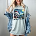 Boston Terrier Santa Starry Night Van Gogh Christmas Dog Men Women Kids Women's Comfort Colors T-Shirt Bay