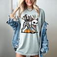 Boston Terrier Skeleton Mummy Witch Halloween Women's Comfort Colors T-Shirt Bay