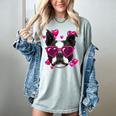 Boston Terrier Valentines Day Shirt Heart Dog Lover Women's Comfort Colors T-Shirt Bay