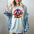 Boston Terrier Wearing A Cowboy Hat On T-Rex Women's Comfort Colors T-Shirt Bay