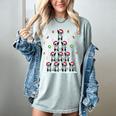 Boston Terrier Xmas Tree Lights For Men Women Boston Terrier Women's Comfort Colors T-Shirt Bay