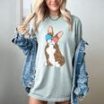 Brindle Boston Terrier Dog Patriotic Shirt USA Flag Women's Comfort Colors T-Shirt Bay
