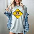 Caution Sign Boston Terrier Dog Bostie Puppy Women's Comfort Colors T-Shirt Bay