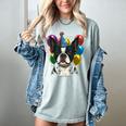 Celebration Event Birthday Party Boston Terrier Women's Comfort Colors T-Shirt Bay