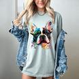 Cute Boston Terrier Puppy Dog Art Lover Unique Painting For Men Women Kids Women's Comfort Colors T-Shirt Bay