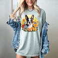 Cute Boston Terrier Spring Flower Garden Colorful Puppy Dog Women's Comfort Colors T-Shirt Bay