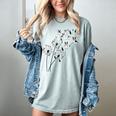 Dandelion Boston Terrier Flower Floral Bostie Tree Women's Comfort Colors T-Shirt Bay