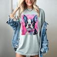 Dog Pink Boston Terrier Women's Comfort Colors T-Shirt Bay