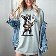 Dog Playing Guitar Singing Boston Terrier For Men Women Girls Kids Women's Comfort Colors T-Shirt Bay
