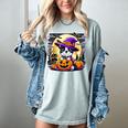 Halloween Boston Terrier Dog Breed With Jack O' Lantern Art Women's Comfort Colors T-Shirt Bay