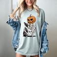 Halloween Skeleton Boston Terrier Women's Comfort Colors T-Shirt Bay