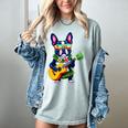 Hawaiian Boston Terrier & Pineapple Ukulele Summer Vacation Women's Comfort Colors T-Shirt Bay