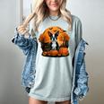 Pumpkin Boston Terrier Costume On Boston Terrier Halloween Women's Comfort Colors T-Shirt Bay