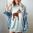 Red Boston Terrier Dog Women's Comfort Colors T-Shirt Bay