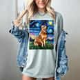Red Heeler Starry Night Cattle Dog Colorful Art By Aja For Men Women Girls Kids Women's Comfort Colors T-Shirt Bay