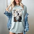 Spooky Halloween Moon Boston Terrier Boston Bull Bostie Women's Comfort Colors T-Shirt Bay