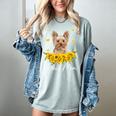 Sunflower Yorkie Mom Dog Lover Women's Comfort Colors T-Shirt Bay