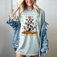 Ugly Sweater Christmas Tree Boston Terrier Dog Xmas Pajama Women's Comfort Colors T-Shirt Bay