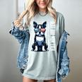 USA Flag Boston Terrier Best Dog Mom Ever 2025 Women's Comfort Colors T-Shirt Bay