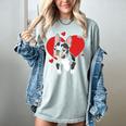 Valentine's Day Boston Terrier Heart Women's Comfort Colors T-Shirt Bay