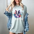 Watercolor Floral Boston Terrier Mama Dog Lover Mother's Day For Men Women Girls Kids Women's Comfort Colors T-Shirt Bay