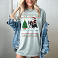 Xmas Tree Lighting Santa Riding Boston Terrier Christmas Women's Comfort Colors T-Shirt Bay