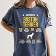 Anatomy Of Boston Terrier Dog Lover Women's Comfort Colors T-Shirt Denim