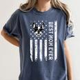Best Boston Terrier Dog Mom Ever USA Flag For Men Women Kids Women's Comfort Colors T-Shirt Denim