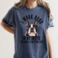 Bostie Mama Dog Dad Boston Terrier For Men Women Women's Comfort Colors T-Shirt Denim