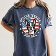 Boston Bull Terrier Men Boston Terrier Dog Dad Women's Comfort Colors T-Shirt Denim