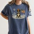 Boston Terrier 4th Of July US American Flag Dog Patriotic Women's Comfort Colors T-Shirt Denim