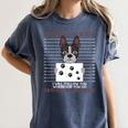 Boston Terrier American Gentleman Personal Stalker Dog Lover Women's Comfort Colors T-Shirt Denim