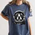 Boston Terrier Astronaut Shirt Spaceman Dog Space Lover Women's Comfort Colors T-Shirt Denim