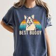 Boston Terrier Boston-Bulldog Women's Comfort Colors T-Shirt Denim