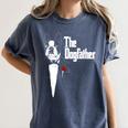 Boston Terrier Dad The DogFather Shirt Boston Terrier Women's Comfort Colors T-Shirt Denim