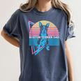 Boston Terrier Dad Retro Women's Comfort Colors T-Shirt Denim