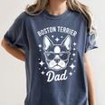 Boston Terrier Dad Boston Terrier Women's Comfort Colors T-Shirt Denim