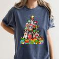 Boston Terrier Dog Christmas Tree Lights Xmas Pajama For Men Women Kids Women's Comfort Colors T-Shirt Denim